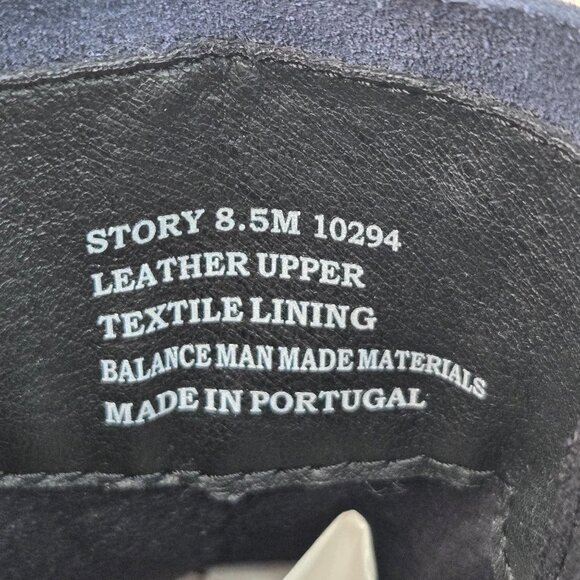 OTBT Waterproof Ankle Wedge Booties Sz 8.5 Navy Blue Suede Outdoor Comfort Boots - Picture 8 of 11